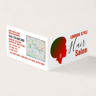 Afro Style, Hair Stylist, Hair Salon Loyalty Card Visitekaartjes