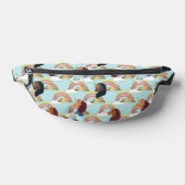 Afro Unicorn Arc en ciel et Motif des Coeurs (Poser)