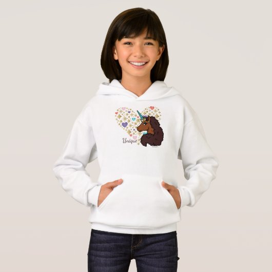 Afro Unicorn | Design cardiaque unique (Devant entier)