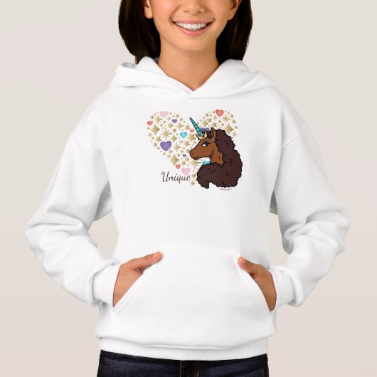 Afro Unicorn | Design cardiaque unique (Devant)