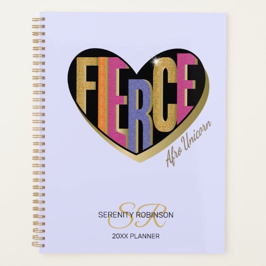 Afro Unicorn Fierce Heart Design (Devant)