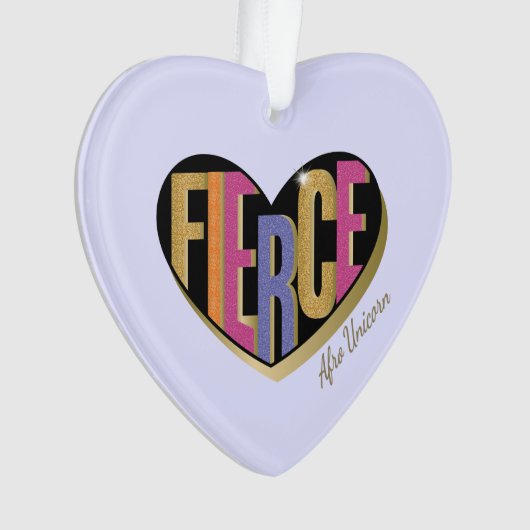 Afro Unicorn Fierce Heart Design (devant)