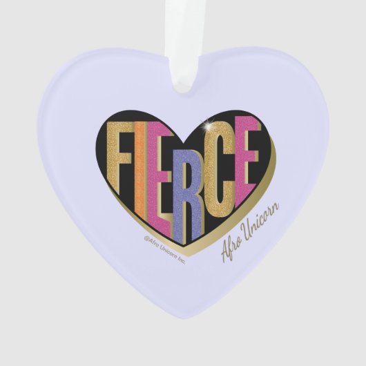 Afro Unicorn Fierce Heart Design (dos)
