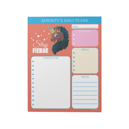 Afro Unicorn | Magical Notitieblok (Gedraaid)