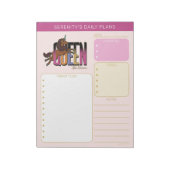 Afro Unicorn Queen Design Notitieblok (Gedraaid)