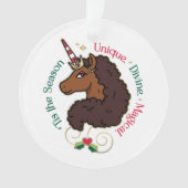 Afro Unicorn 'Tis Season Holiday Unicorn (devant)