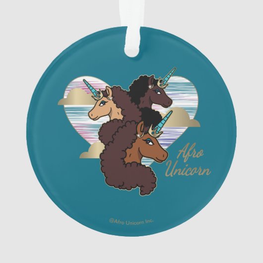 Afro Unicorn Trio Coeur Design (dos)