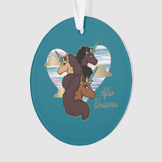 Afro Unicorn Trio Coeur Design (devant)
