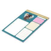 Afro Unicorn Trio Heart Design Notitieblok (Schuin)