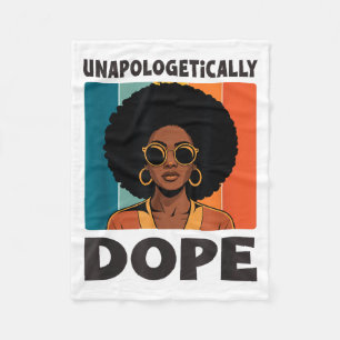 Afro Vrouw Melanine Trots Onverontschuldigd  Fleece Deken