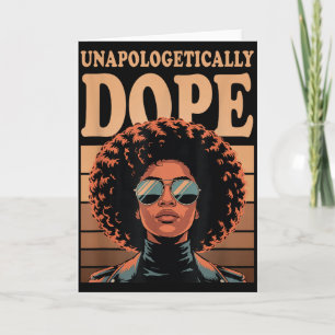 Afro-vrouw onverontschuldigd kaart