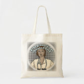 Afro Vrouw Physician Assistant aangepaste naam Tote Bag (Voorkant)