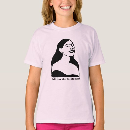 Afro Vrouw Silhouet T-shirt (Voorkant)