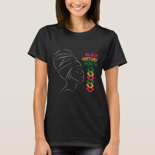Afro Vrouw Zwart Geschiedenis Maand Kleur Mannen V T-shirt