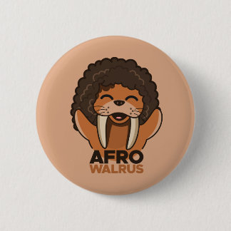 Afro Walrus Ronde Button 5,7 Cm