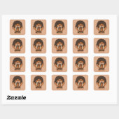 Afro Walrus Vierkante Sticker (Vel)