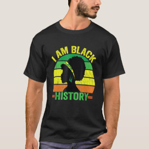 Afro Women I Am Black History African American Bla T-shirt