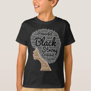 Afro Word Art Black History maand T-shirt