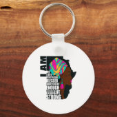 Afro You Are Enough I Am Insrational Sayings Motiv Sleutelhanger (Voorkant)