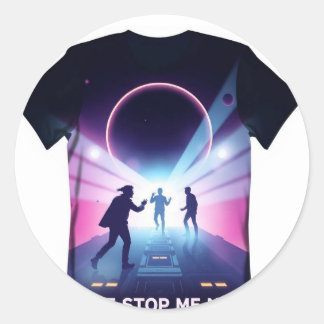 Afrobeald stijl van tentakel typografie ronde sticker