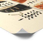 Afrobohémien Mudcloth Art mural abstrait Boho (Coin)