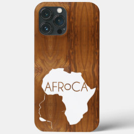 AFRoCA MALE Afro plus Africa Wood Grain look iPhone 13 Pro Max Hoesje