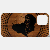 AFRoCA VROUW Afro plus Africa Wood Grain look Case-Mate iPhone Case (Achterkant (horizontaal))