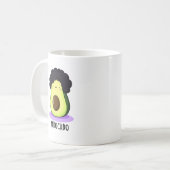 Afrocado Funny Avocado met Afro Pun Koffiemok (Voorkant links)