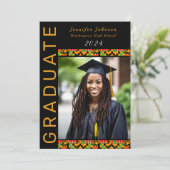 Afrocenic African American Graduation Invitation (Debout devant)