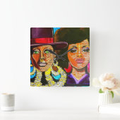 Afrocentric Badu vs Scott AcrylWall klok (Huis)