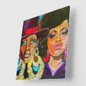 Afrocentric Badu vs Scott AcrylWall klok (Hoek)