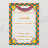 Afrocentric Birthday Invitation | Ankara Pattern (Devant)