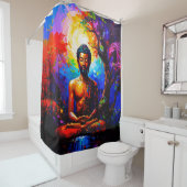 Afrocentric buddhacore 001 douchegordijn (In situ)