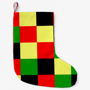 Afrocentric Checkered Kleine Kerstsok