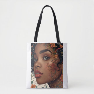 Afrocentric Floral Portrait Tote | Serenity Noire Draagtas