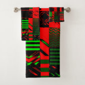 Afrocentric Geometric Print  Bad Handdoek (Insitu)