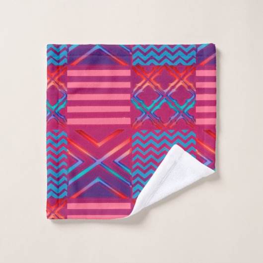 Afrocentric Geometric Print Bath Towel Set (Gant de toilette)