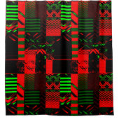 Afrocentric Geometric Print Shower Curtain  Douchegordijn (Voorkant)