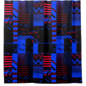 Afrocentric Geometric Print Shower Curtain  Douchegordijn (Voorkant)