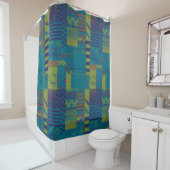 Afrocentric Geometric Print Shower Curtain  Douchegordijn (In situ)