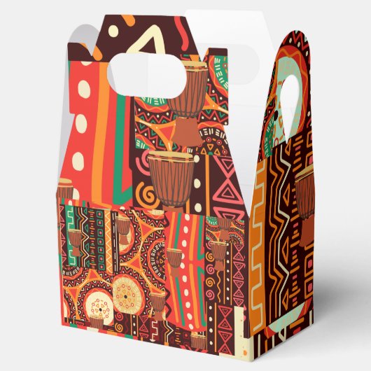 Afrocentric Kente Tribal Pattern Bedankdoosjes (Geopend)