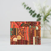 Afrocentric Kente Tribal Pattern Briefkaart (Staand voorkant)