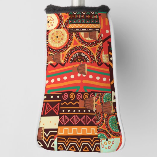 Afrocentric Kente Tribal Pattern Golfheadcover (Draai 90)