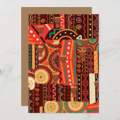 Afrocentric Kente Tribal Pattern Kaart (Voorkant / Achterkant)