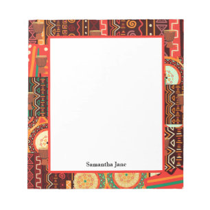 Afrocentric Kente Tribal Pattern Notitieblok