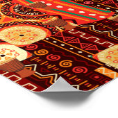Afrocentric Kente Tribal Pattern Poster (Hoek)