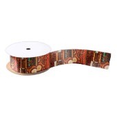 Afrocentric Kente Tribal Pattern Satin Ribbon Lint (Spoel)