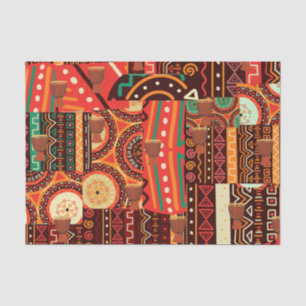 Afrocentric Kente Tribal Pattern Tissuepapier