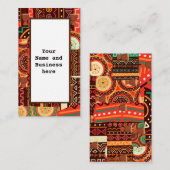 Afrocentric Kente Tribal Pattern Visitekaartje (Voorkant / Achterkant)