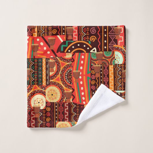 Afrocentric Kente Tribal Pattern Washandje (Wasdoekje)
